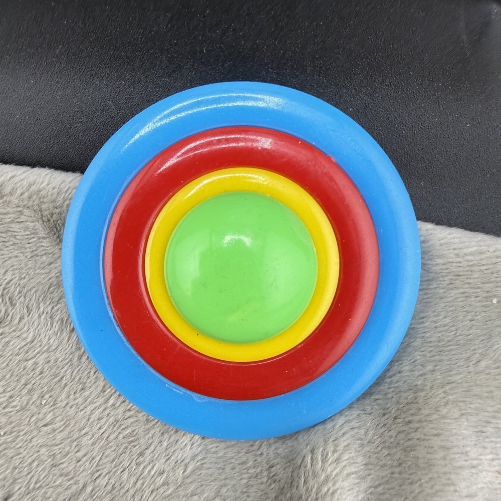 Vintage Retro Brooch‎ Bright Colorful Western Germany Plastic Mod Pop - Picture 2 of 8